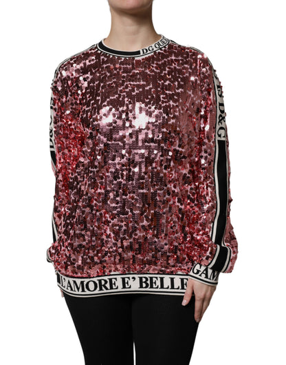 Sudadera Rosa Dolce & Gabbana DG Queen con Lentejuelas