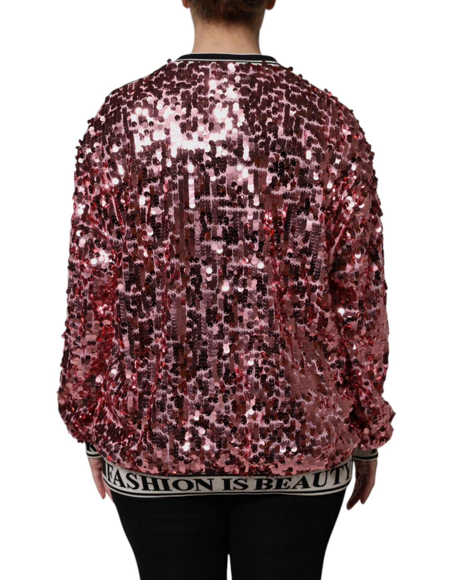 Sudadera Rosa Dolce & Gabbana DG Queen con Lentejuelas