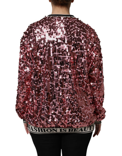 Sudadera Rosa Dolce & Gabbana DG Queen con Lentejuelas