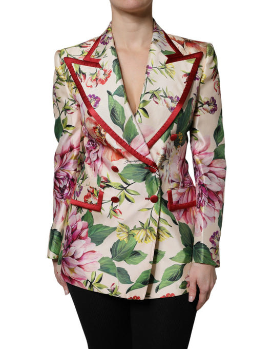 Chaqueta cruzada floral multicolor de Dolce & Gabbana