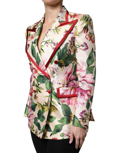 Chaqueta cruzada floral multicolor de Dolce & Gabbana