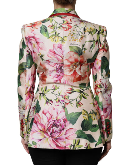 Chaqueta cruzada floral multicolor de Dolce & Gabbana