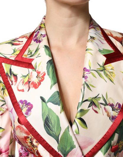 Chaqueta cruzada floral multicolor de Dolce & Gabbana