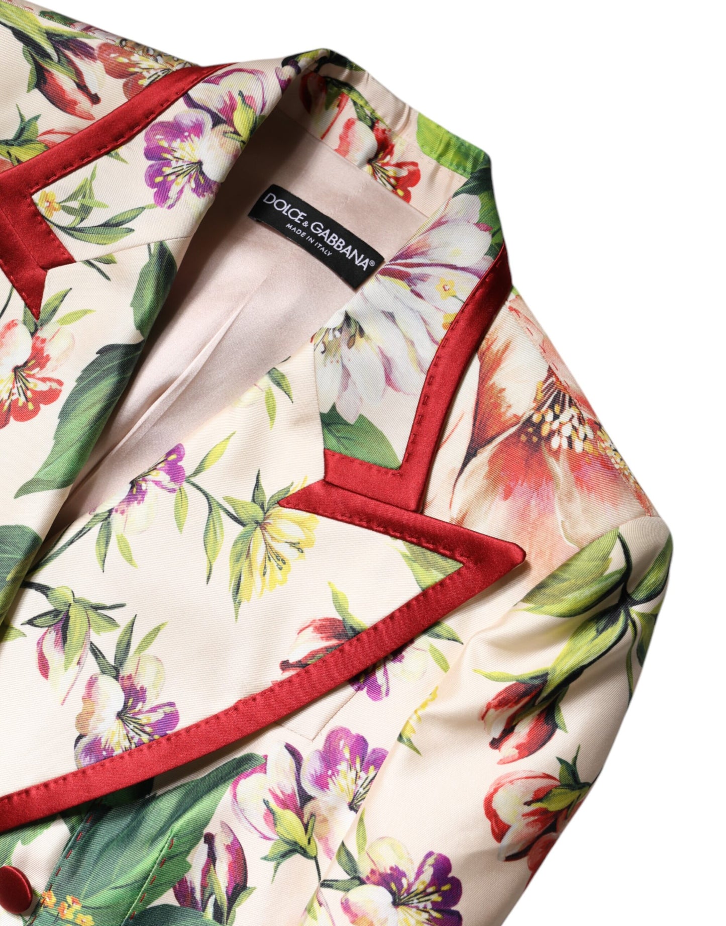 Chaqueta cruzada floral multicolor de Dolce & Gabbana