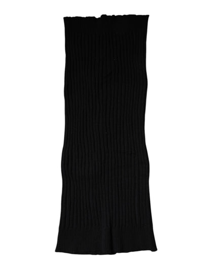 Foulard de cuello de cachemir negro tejido de Dolce & Gabbana