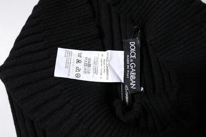 Foulard de cuello de cachemir negro tejido de Dolce & Gabbana