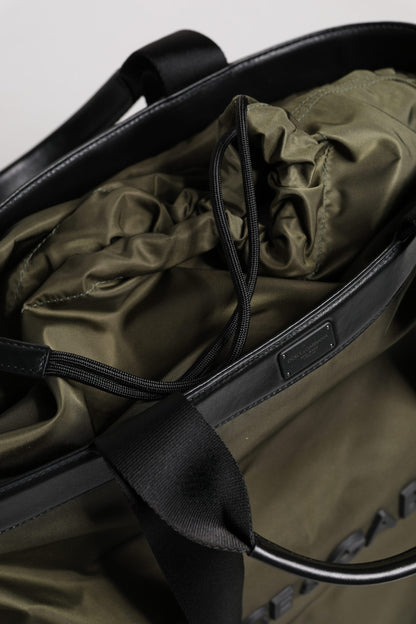Bolso tote Dolce & Gabbana de nailon verde militar con asa para el hombro