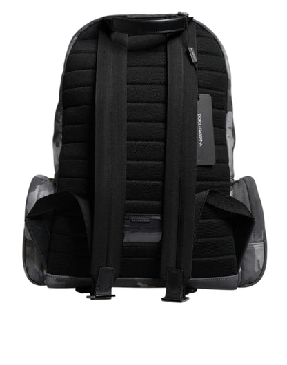 Mochila Dolce & Gabbana de Algodón Gris con Placa del Logotipo Camuflaje
