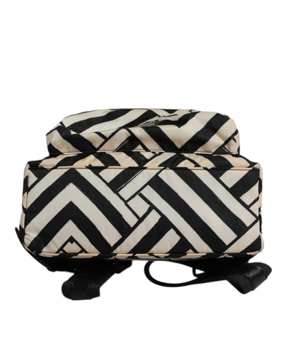 Mochila de viaje Dolce & Gabbana negra y blanca de nailon y piel