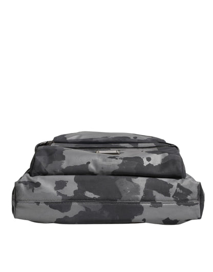 Bolso Dolce & Gabbana con correa para el hombro, placa con logo y camuflaje negro