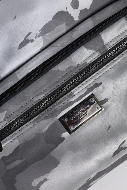 Bolso Dolce & Gabbana con correa para el hombro, placa con logo y camuflaje negro