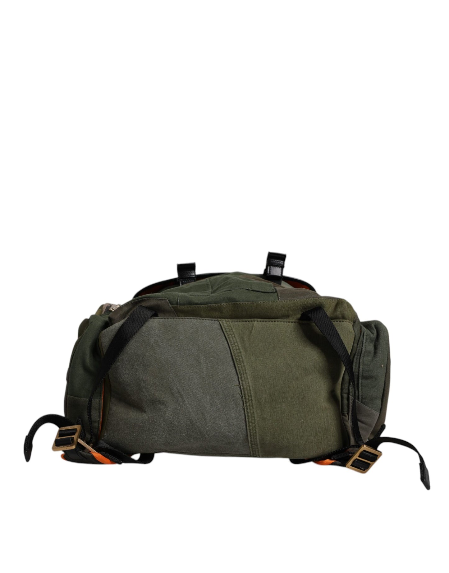 Mochila de viaje de patchwork en verde militar Dolce & Gabbana
