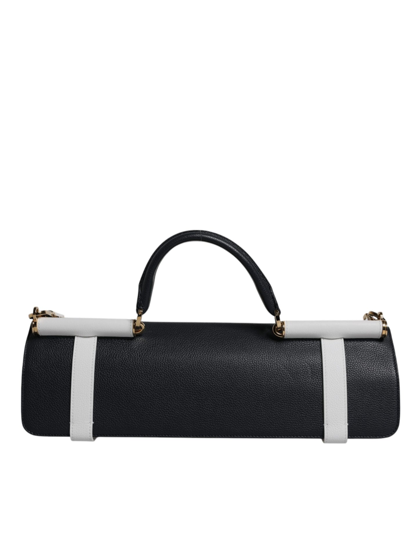 Bolso de Hombro Cruzado de Piel de Becerro Azul y Blanco Dolce & Gabbana