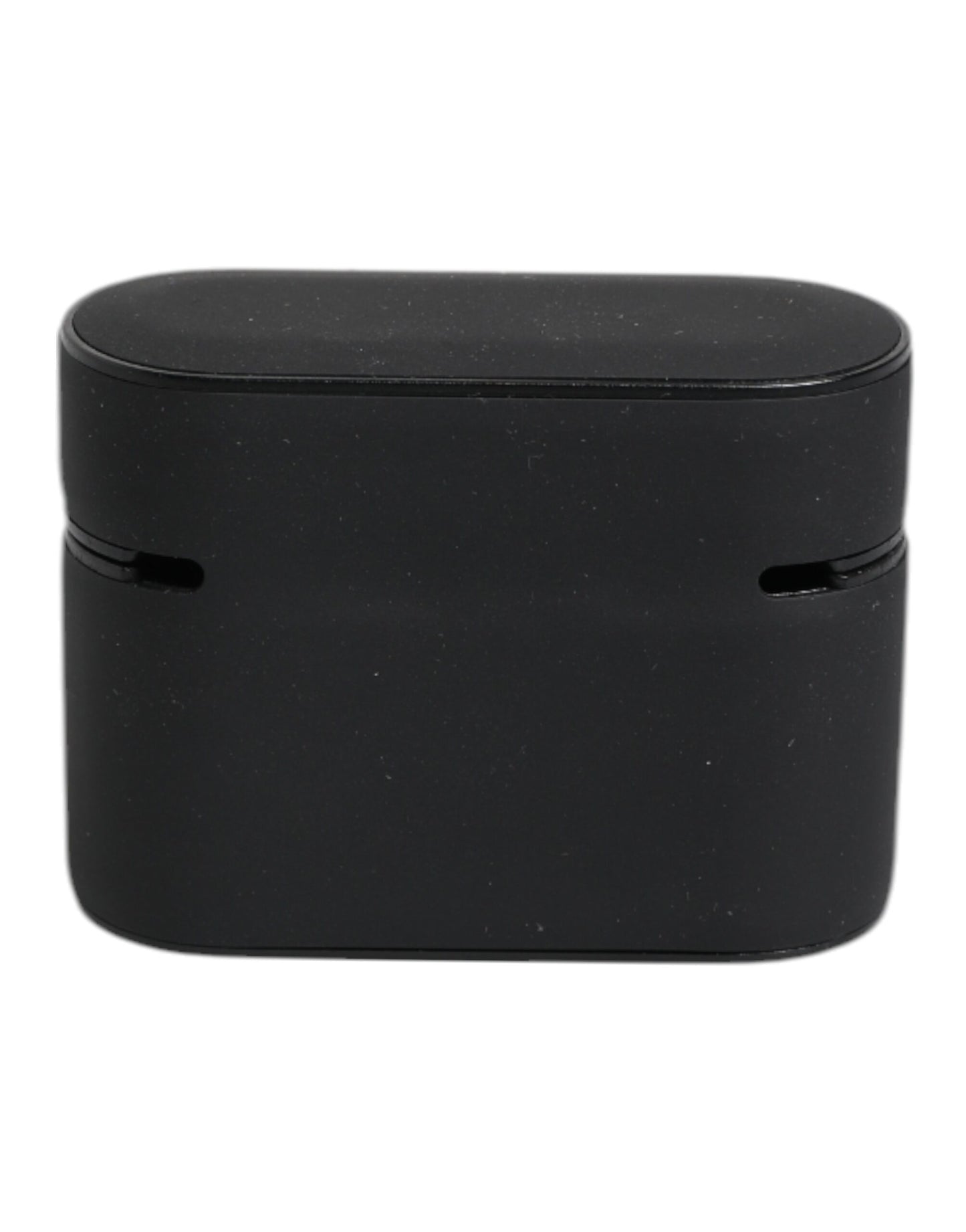 Funda para Airpods Dolce & Gabbana de silicona negra y naranja con logo en relieve