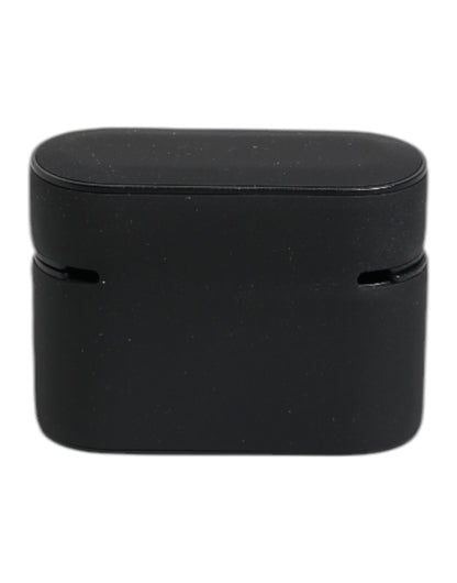 Funda Dolce & Gabbana Negra Amarilla de Silicona con Logotipo en Relieve para Airpods