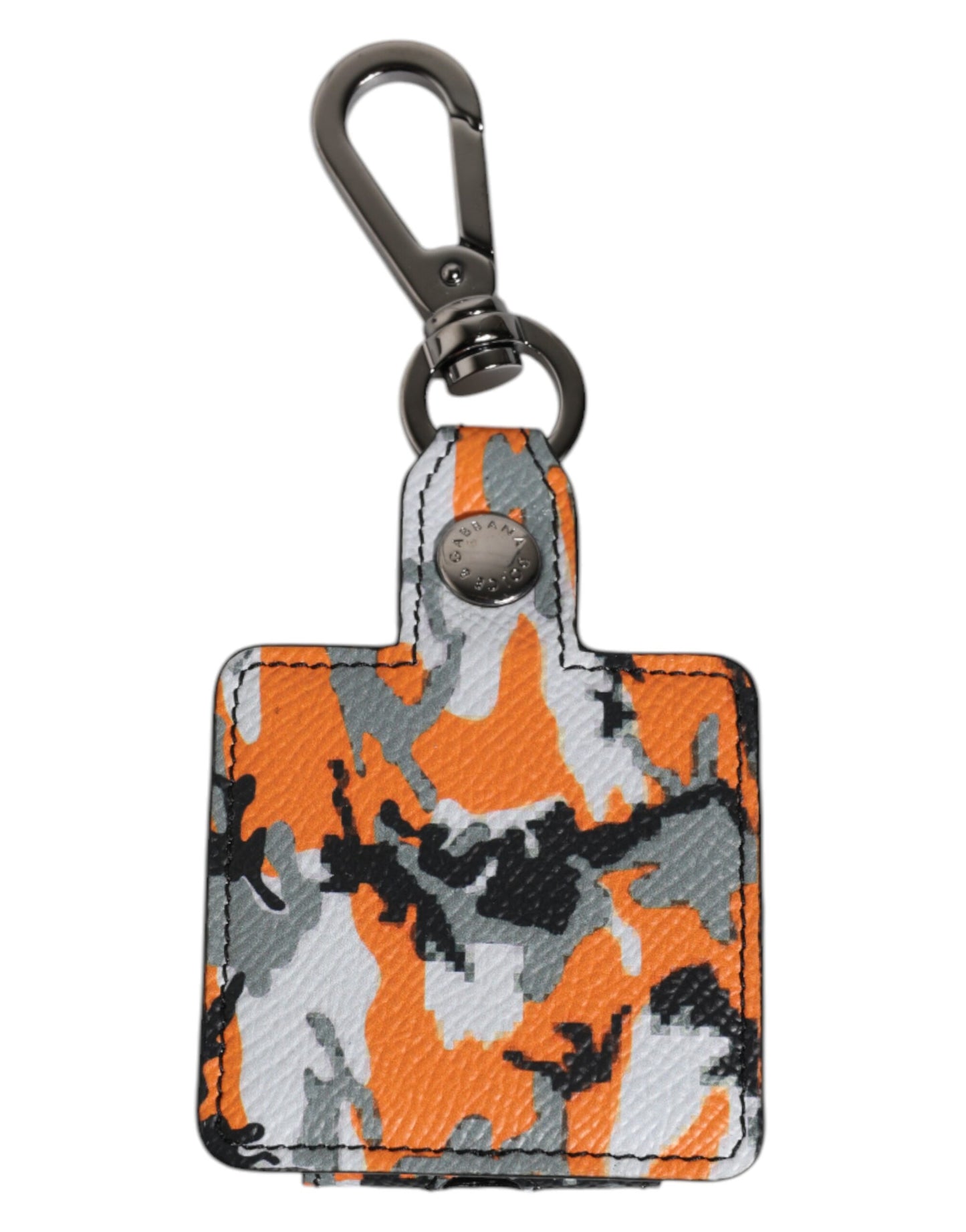 Estuche de piel con diseño de camuflaje multicolor para Airpods de Dolce & Gabbana