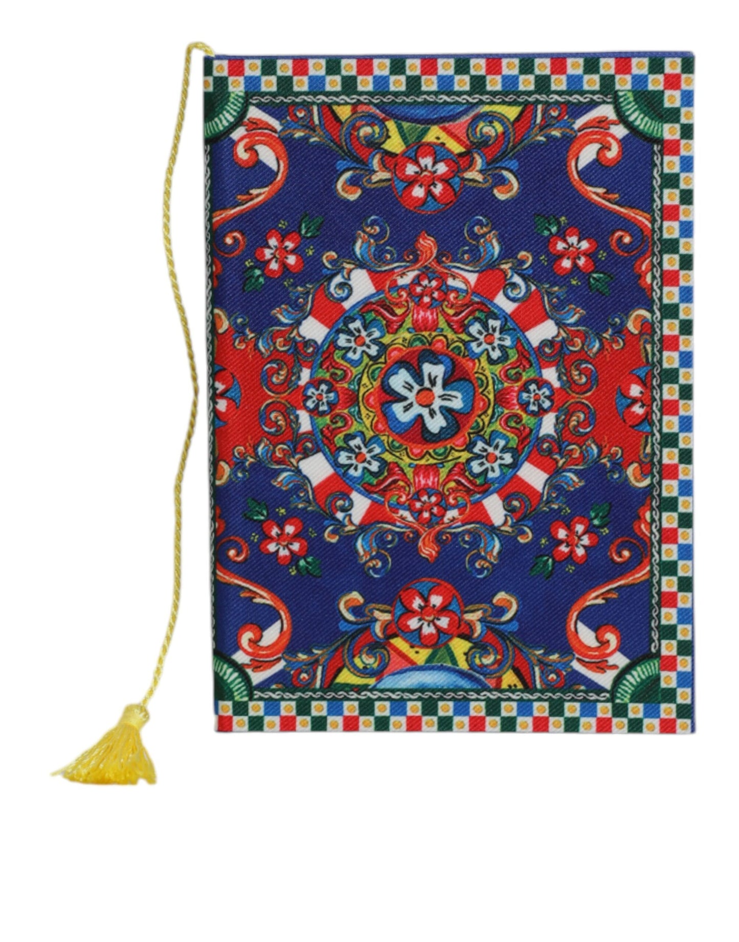 Cuaderno de poliéster multicolor con estampado Carretto Siciliano de Dolce & Gabbana