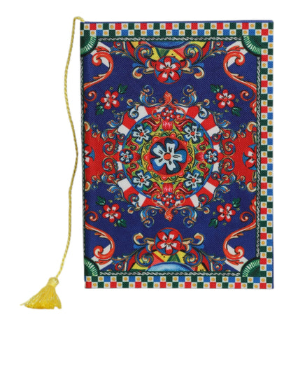 Cuaderno de poliéster multicolor con estampado Carretto Siciliano de Dolce & Gabbana