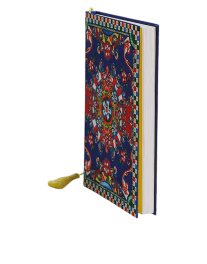 Cuaderno de poliéster multicolor con estampado Carretto Siciliano de Dolce & Gabbana