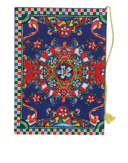 Cuaderno de poliéster multicolor con estampado Carretto Siciliano de Dolce & Gabbana