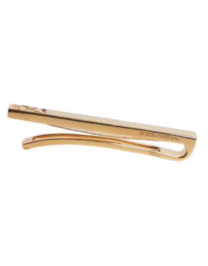 Barra de pasador de corbata con logo de latón dorado de Dolce & Gabbana