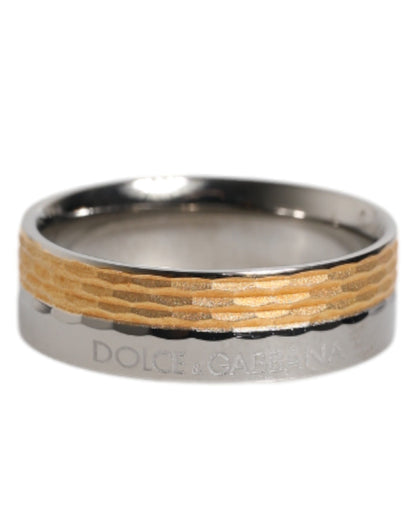Anillo Dolce & Gabbana Tono Dorado Plateado Latón Real con Logo DG