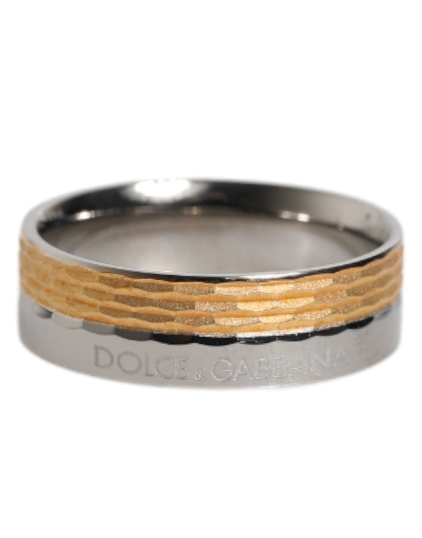 Anillo Dolce & Gabbana Tono Dorado Plateado Latón Real con Logo DG