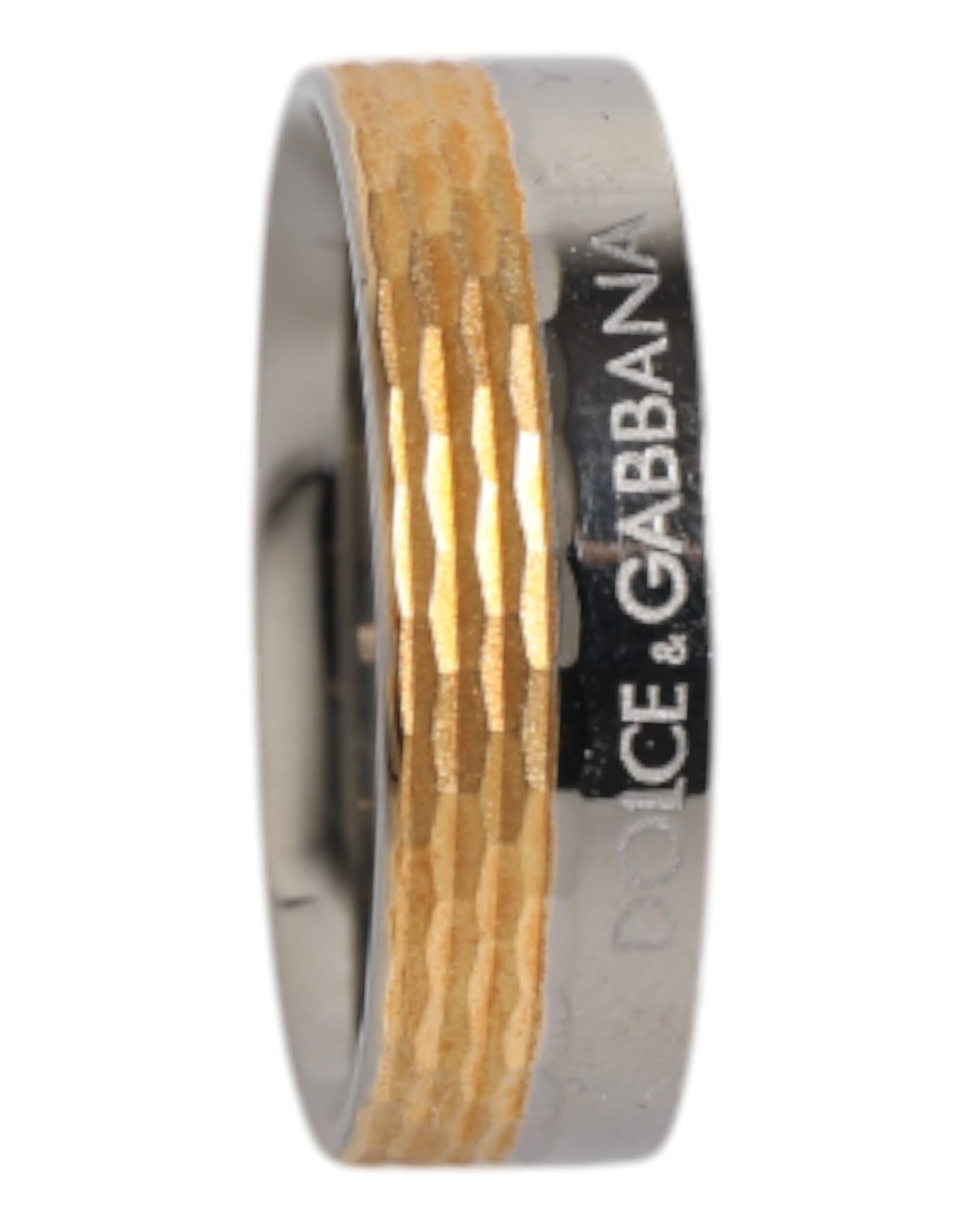 Anillo Dolce & Gabbana Tono Dorado Plateado Latón Real con Logo DG