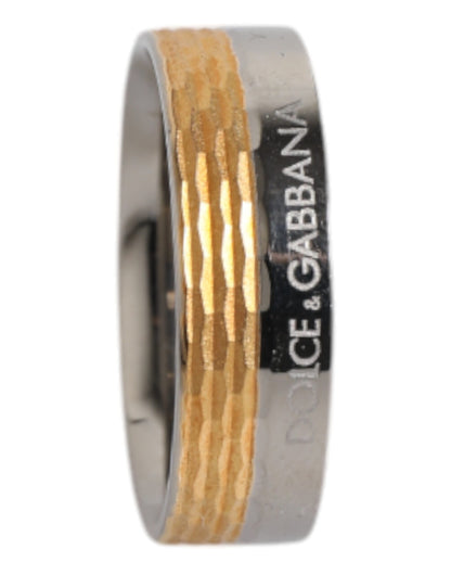 Anillo Dolce & Gabbana Tono Dorado Plateado Latón Real con Logo DG