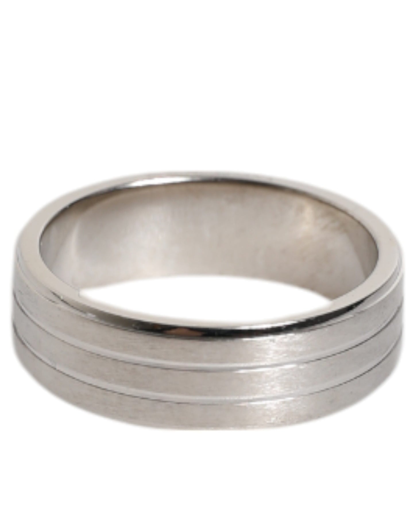 Anillo Dolce & Gabbana de latón plateado con logo DG de cristal transparente