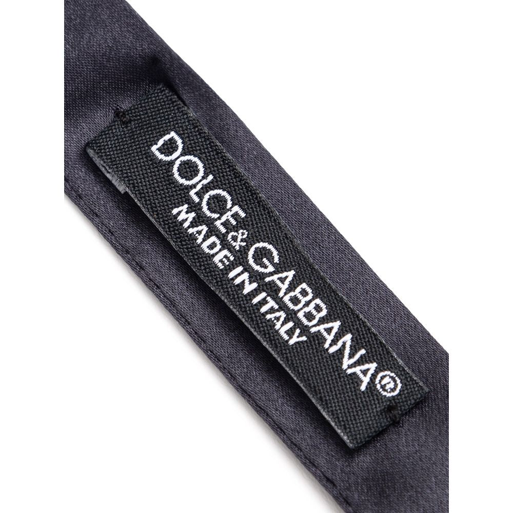 Pajarita de seda gris de Dolce & Gabbana