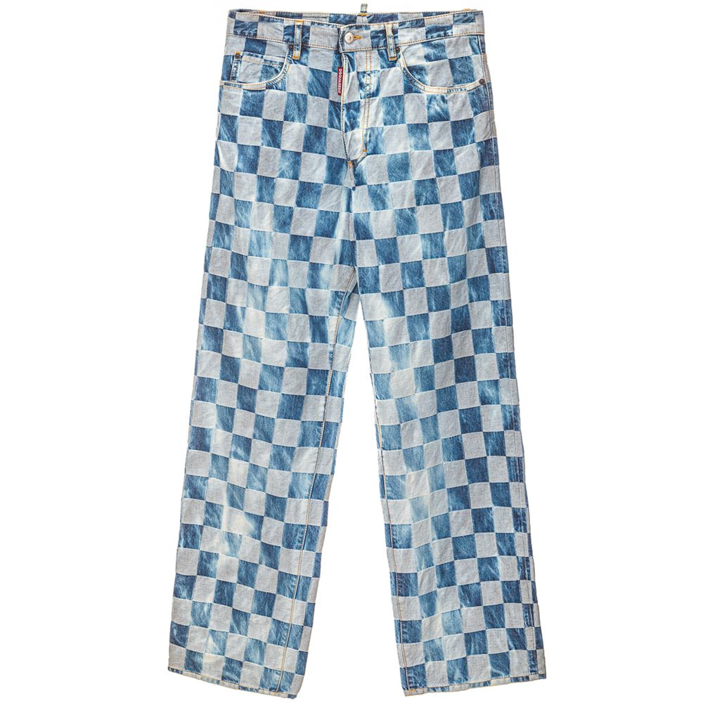 Dsquared² Vaqueros de algodón azul de corte relajado
