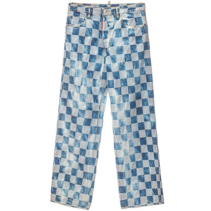 Dsquared² Vaqueros de algodón azul de corte relajado