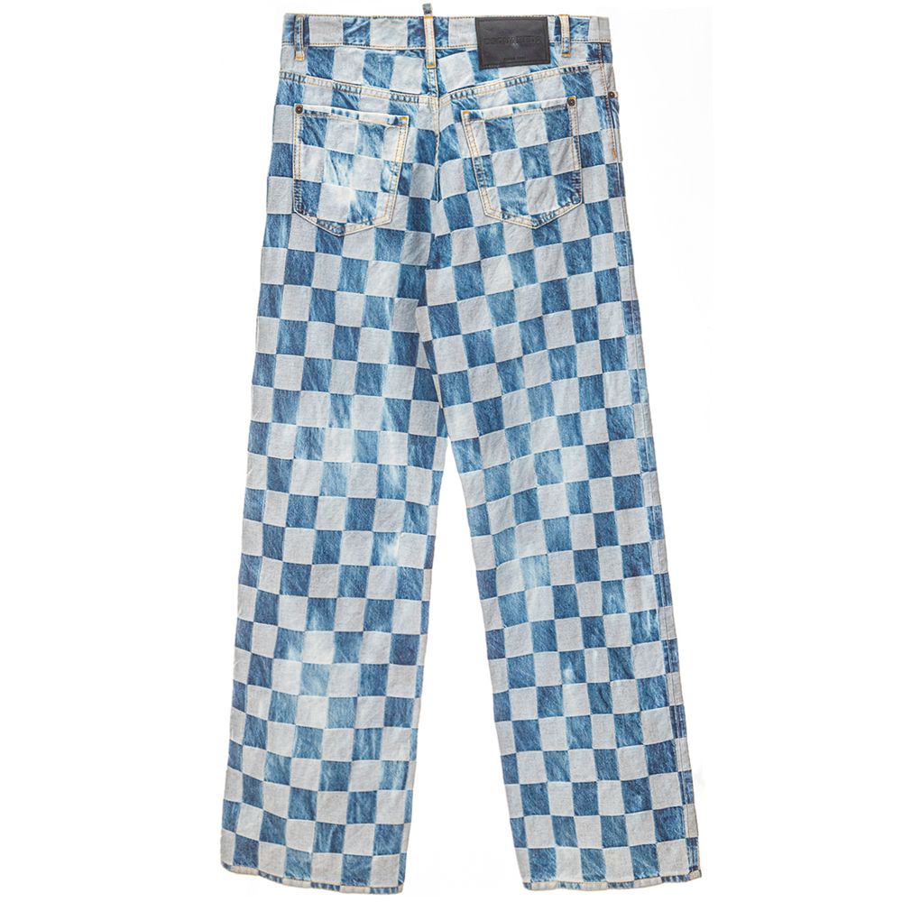Dsquared² Vaqueros de algodón azul de corte relajado