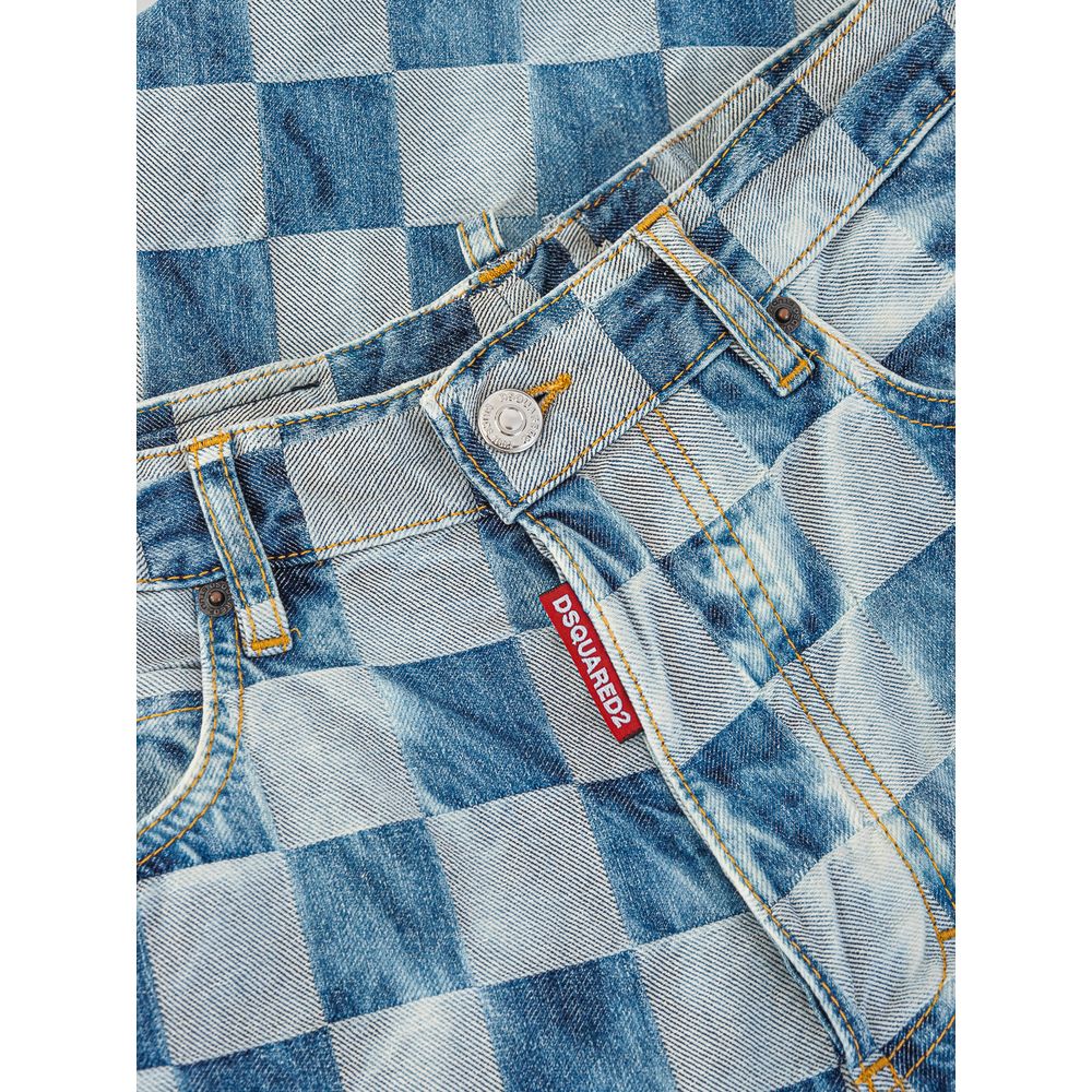 Dsquared² Vaqueros de algodón azul de corte relajado
