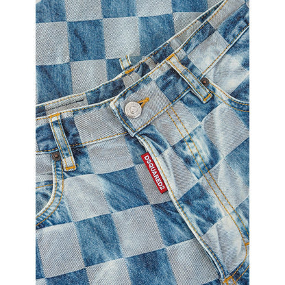 Dsquared² Vaqueros de algodón azul de corte relajado