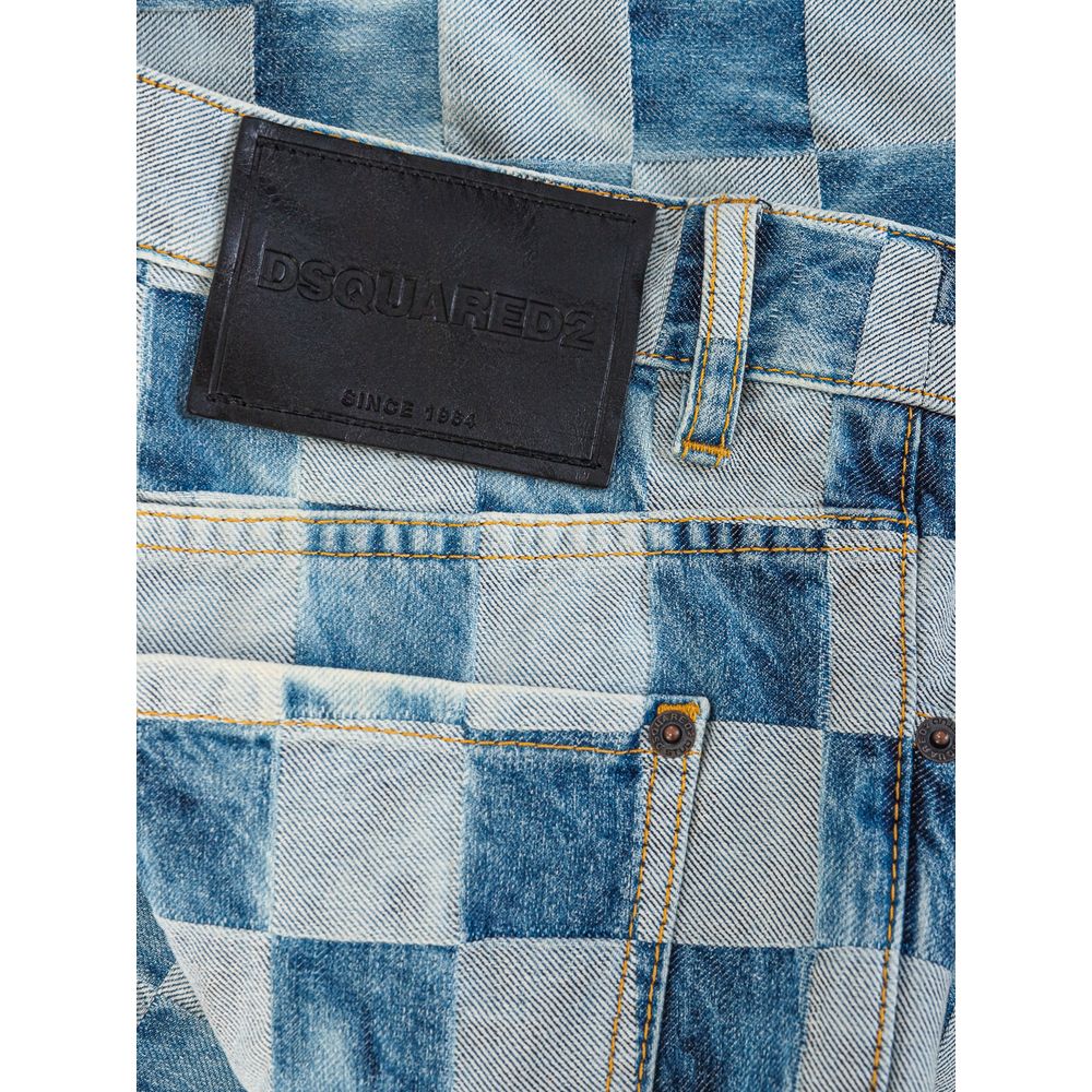 Dsquared² Vaqueros de algodón azul de corte relajado