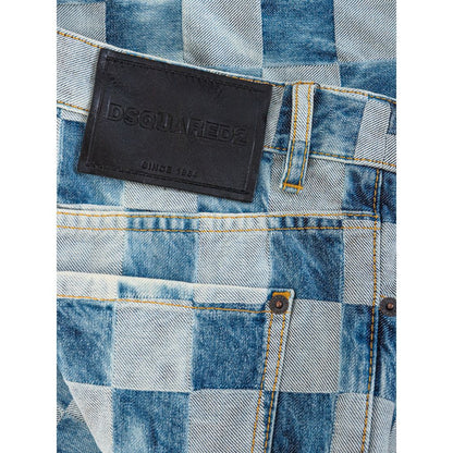 Dsquared² Vaqueros de algodón azul de corte relajado