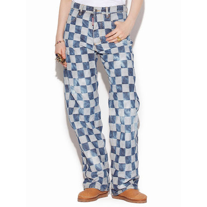 Dsquared² Vaqueros de algodón azul de corte relajado