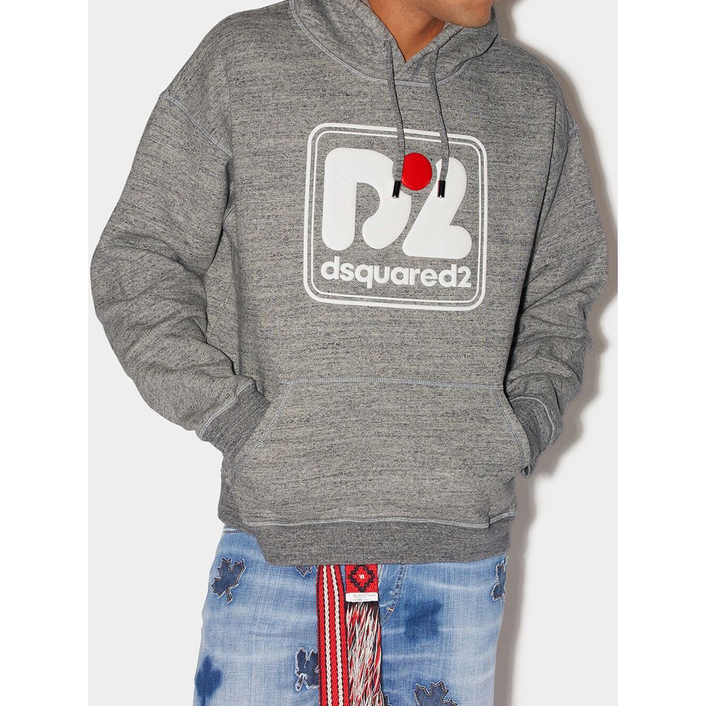 Sudadera gris de algodón Dsquared²