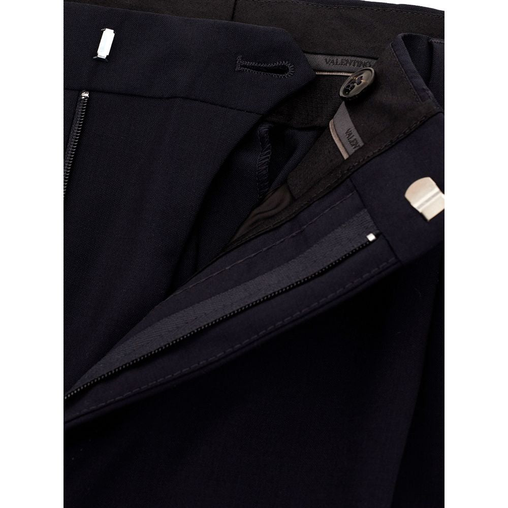 Pantalones de vestir Valentino de lana negra