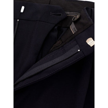 Pantalones de vestir Valentino de lana negra