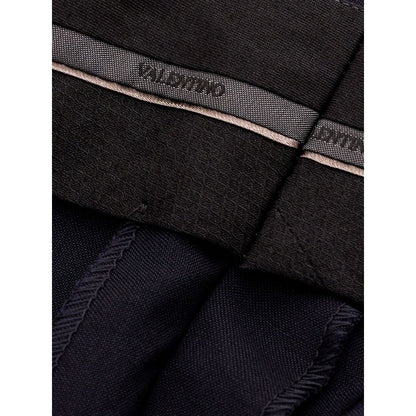 Pantalones de vestir Valentino de lana negra
