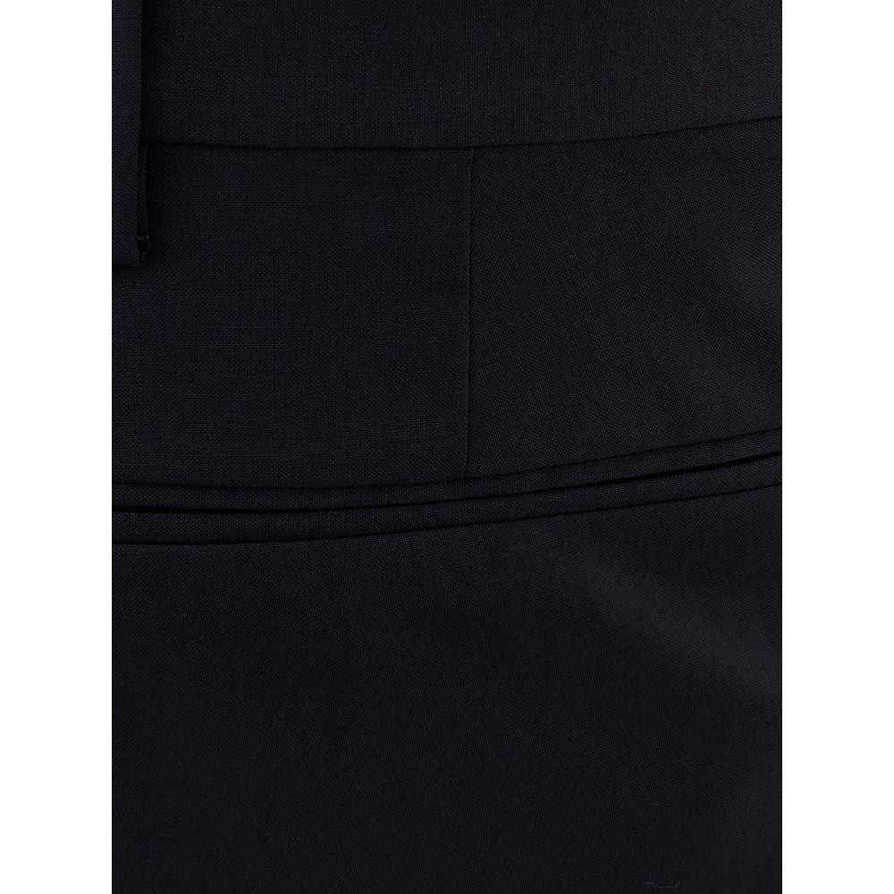 Pantalones de vestir Valentino de lana negra