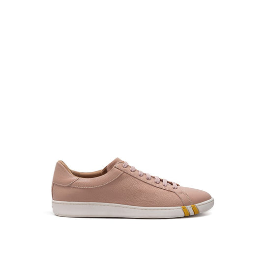 Zapatillas Bajas Bally de Tela Rosa y Cuero