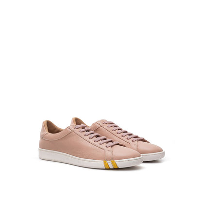 Zapatillas Bajas Bally de Tela Rosa y Cuero