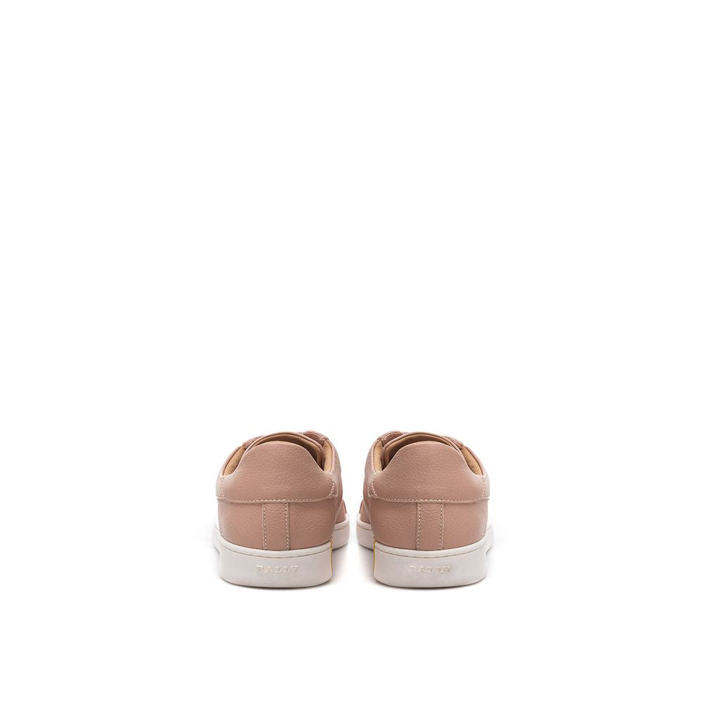 Zapatillas Bajas Bally de Tela Rosa y Cuero