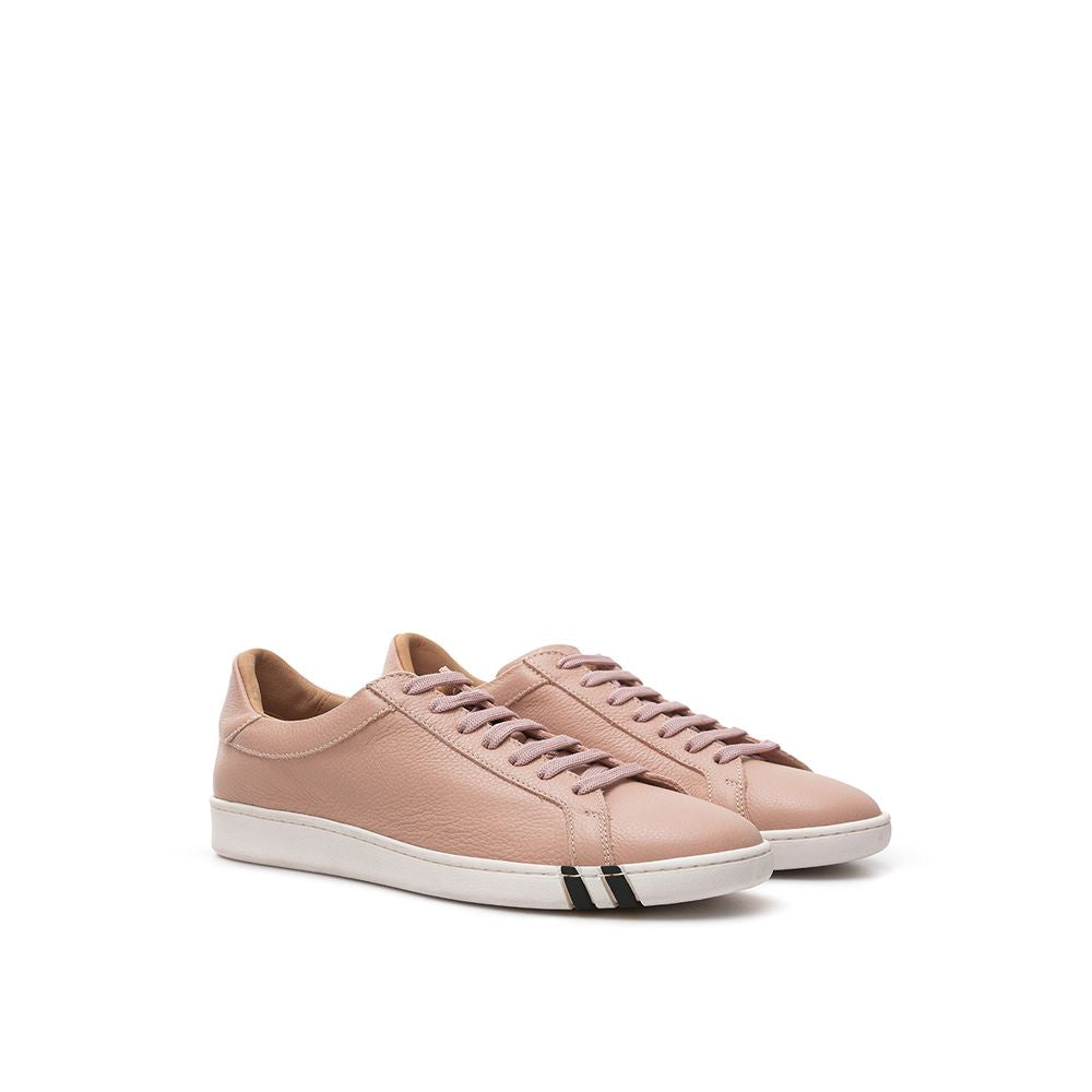 Zapatillas bajas de cuero rosa Bally