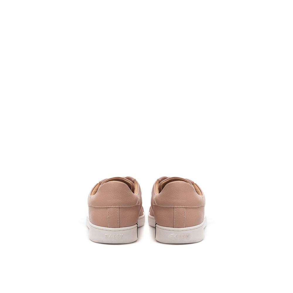 Zapatillas bajas de cuero rosa Bally