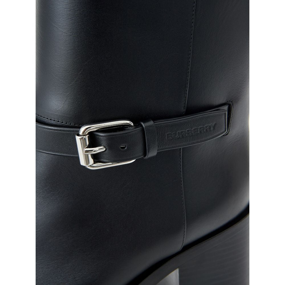 Botines Burberry de cuero negro